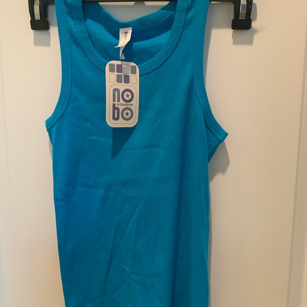 NWT ladies LARGE turquoise tank top